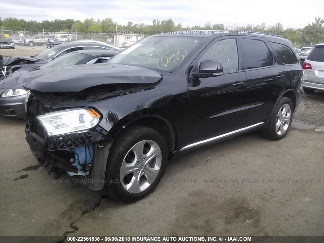 1C4RDJDG4EC507840 - 2014 DODGE DURANGO LIMITED BLACK photo 2