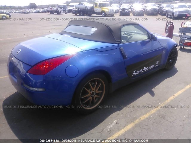 JN1BZ36A67M653115 - 2007 NISSAN 350Z ROADSTER BLUE photo 4