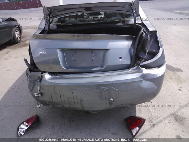1G8AJ55F76Z179602 - 2006 SATURN ION LEVEL 2 GRAY photo 6