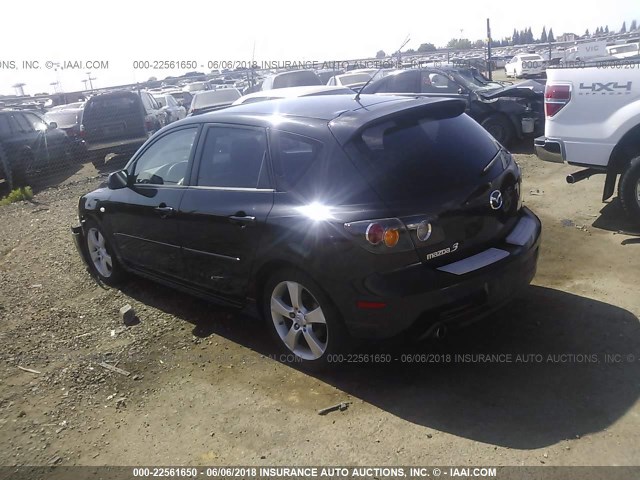 JM1BK343851313372 - 2005 MAZDA 3 HATCHBACK BLACK photo 3