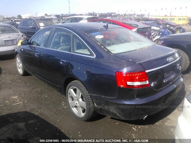 WAUDH74F28N159020 - 2008 AUDI A6 3.2 QUATTRO Dark Blue photo 3