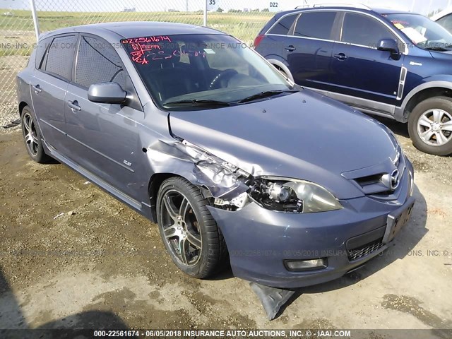 JM1BK343981839112 - 2008 MAZDA 3 HATCHBACK GRAY photo 1