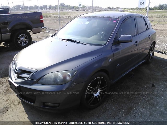 JM1BK343981839112 - 2008 MAZDA 3 HATCHBACK GRAY photo 2