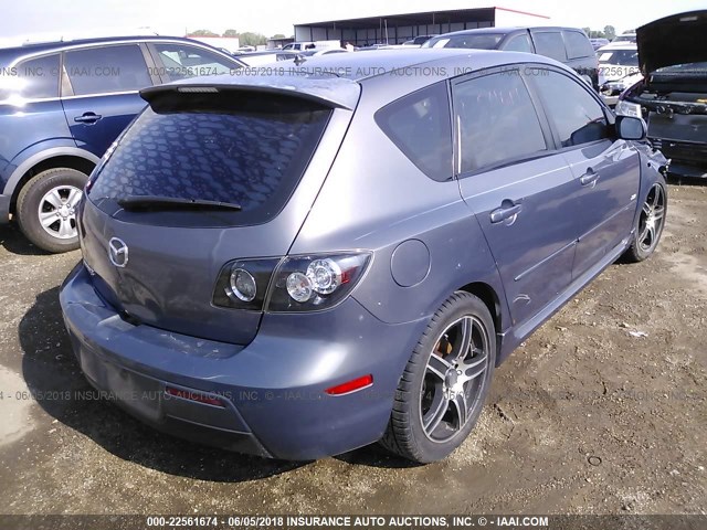 JM1BK343981839112 - 2008 MAZDA 3 HATCHBACK GRAY photo 4