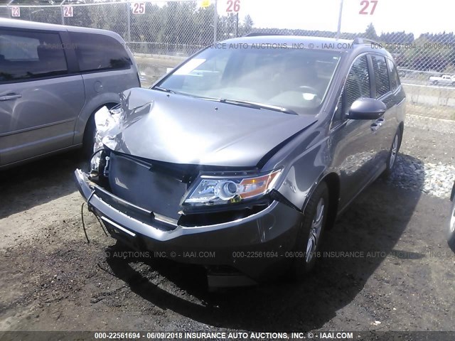 5FNRL5H31HB023150 - 2017 HONDA ODYSSEY SE GRAY photo 2