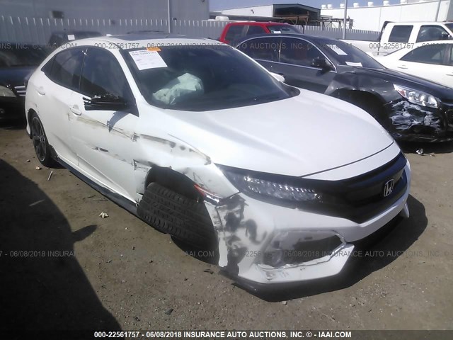 SHHFK7H93JU209380 - 2018 HONDA CIVIC SPORT TOURING WHITE photo 1