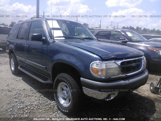 1FMZU73E21ZA55182 - 2001 FORD EXPLORER XLT BLUE photo 1