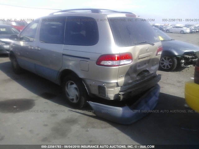 4T3ZF13C51U381066 - 2001 TOYOTA SIENNA LE/XLE GOLD photo 3