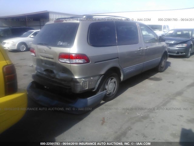 4T3ZF13C51U381066 - 2001 TOYOTA SIENNA LE/XLE GOLD photo 4