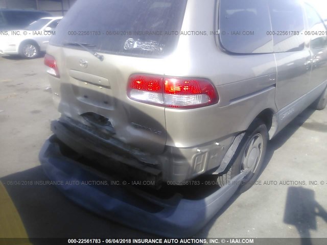 4T3ZF13C51U381066 - 2001 TOYOTA SIENNA LE/XLE GOLD photo 6