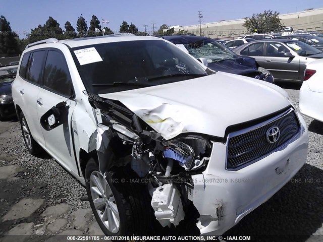 JTEEW44A182007727 - 2008 TOYOTA HIGHLANDER HYBRID LIMITED WHITE photo 1