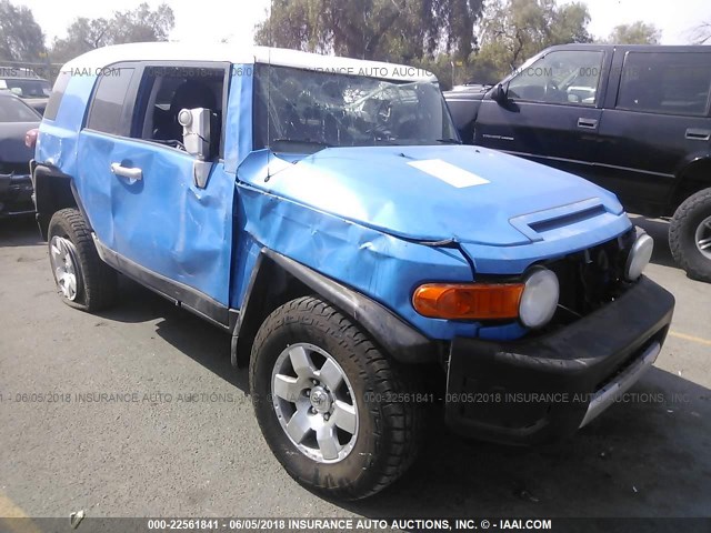 JTEBU11F170082851 - 2007 TOYOTA FJ CRUISER BLUE photo 1