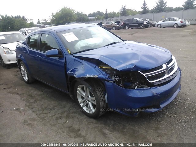 1C3CDZEG6CN198817 - 2012 DODGE AVENGER SXT BLUE photo 1