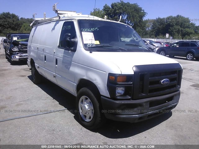 1FTNE1EW9BDA03257 - 2011 FORD ECONOLINE E150 VAN WHITE photo 1