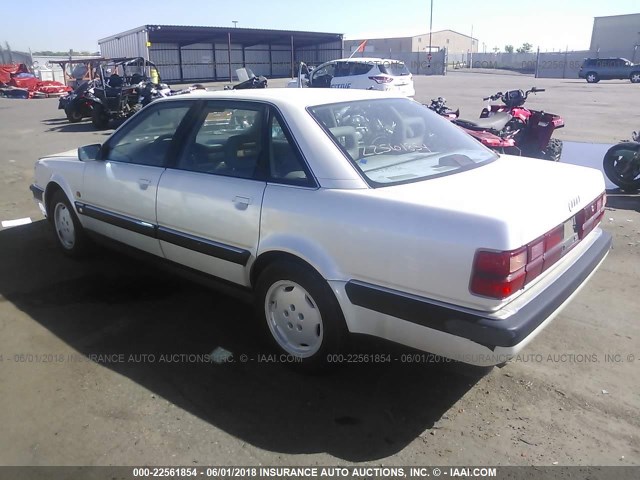 WAUKE5444LN038923 - 1990 AUDI QUATTRO WHITE photo 3