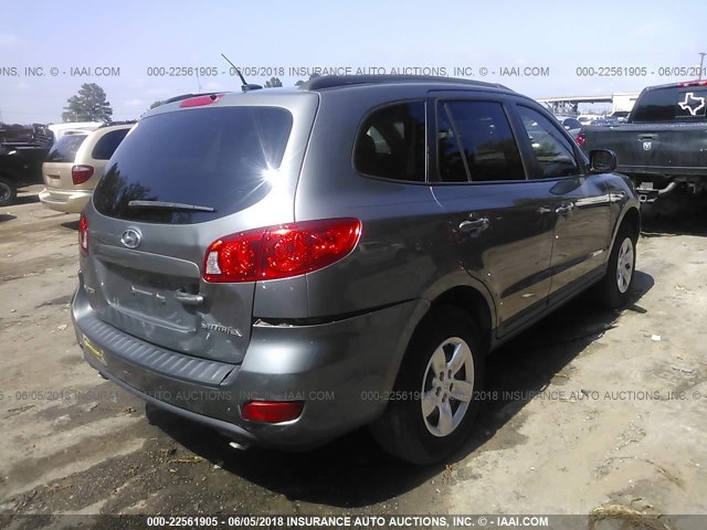 5NMSG13D09H304497 - 2009 HYUNDAI SANTA FE GLS GRAY photo 4