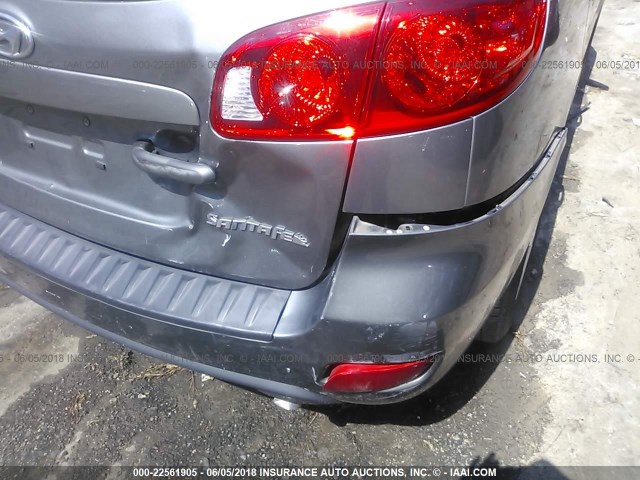 5NMSG13D09H304497 - 2009 HYUNDAI SANTA FE GLS GRAY photo 6