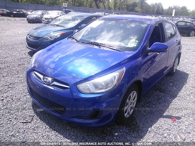 KMHCT5AE1DU082522 - 2013 HYUNDAI ACCENT GLS/GS BLUE photo 2