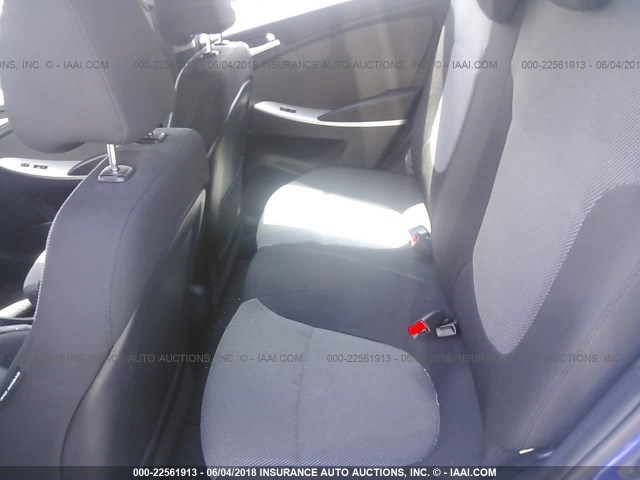 KMHCT5AE1DU082522 - 2013 HYUNDAI ACCENT GLS/GS BLUE photo 8