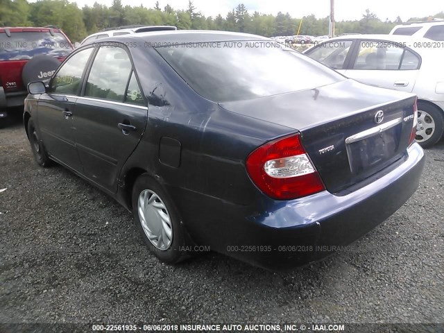 4T1BE32K12U544802 - 2002 TOYOTA CAMRY LE/XLE/SE 海军蓝 照片 3
