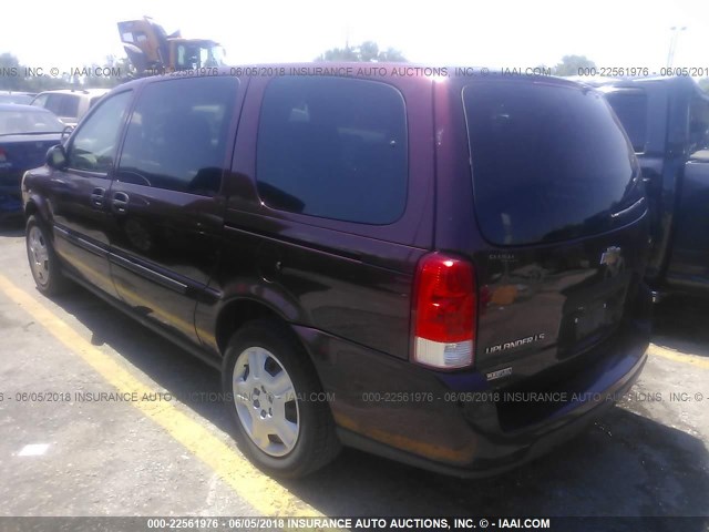 1GNDV23WX8D124111 - 2008 CHEVROLET UPLANDER LS BURGUNDY photo 3