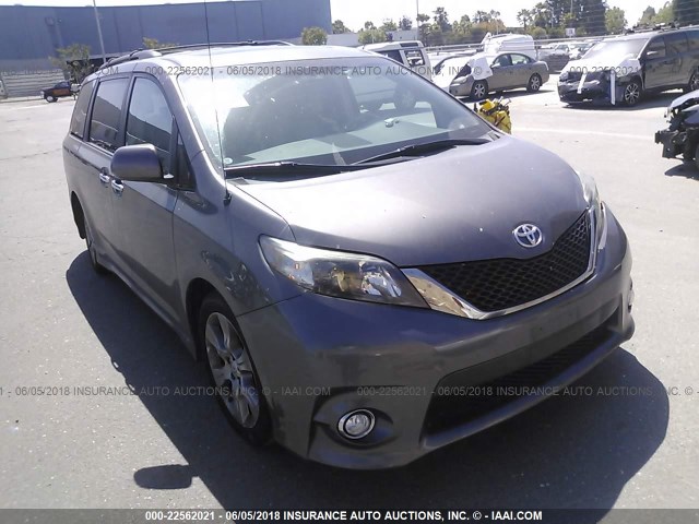 5TDXK3DC7DS290657 - 2013 TOYOTA SIENNA SPORT GRAY photo 1