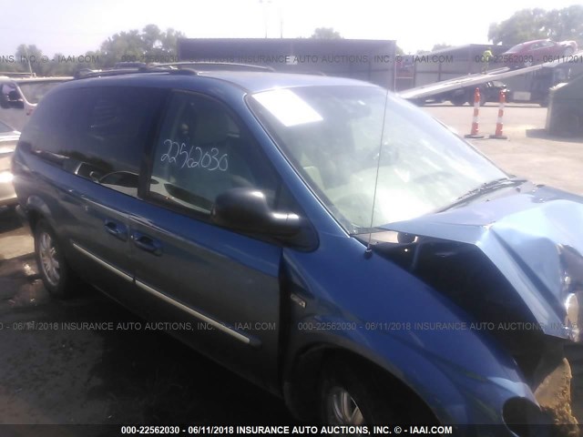 2C4GP54L05R284478 - 2005 CHRYSLER TOWN & COUNTRY TOURING BLUE photo 1