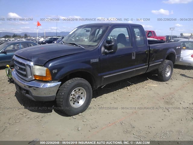 1FTSX31S1XEC45893 - 1999 FORD F350 SRW SUPER DUTY ლურჯი ფოტო 2