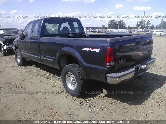 1FTSX31S1XEC45893 - 1999 FORD F350 SRW SUPER DUTY ლურჯი ფოტო 3