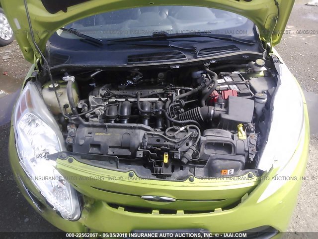 3FADP4FJXBM171333 - 2011 FORD FIESTA SES GREEN photo 10