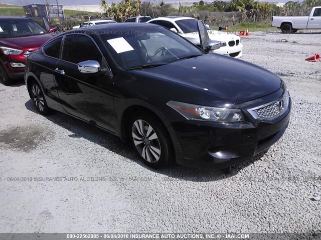 1HGCS128X8A009506 - 2008 HONDA ACCORD EXL BLACK photo 1