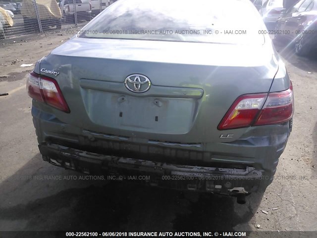 4T1BE46K77U513271 - 2007 TOYOTA CAMRY NEW GENERAT CE/LE/XLE/SE TURQUOISE photo 6