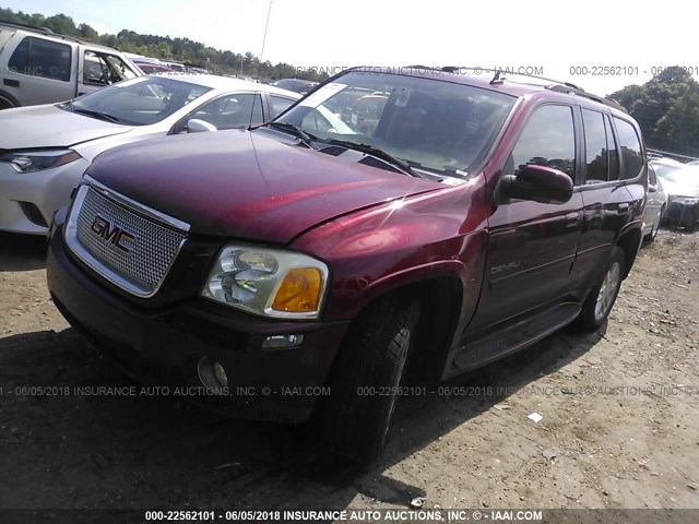 1GKES63M262172713 - 2006 GMC ENVOY DENALI MAROON photo 2