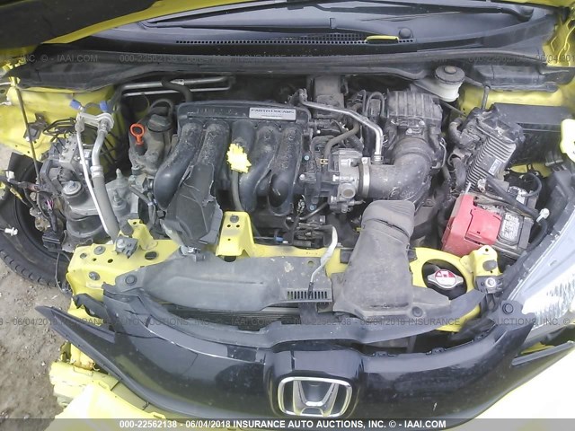 3HGGK5G51FM766396 - 2015 HONDA FIT LX YELLOW photo 10