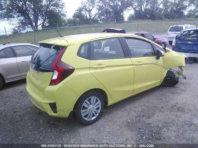 3HGGK5G51FM766396 - 2015 HONDA FIT LX YELLOW photo 4