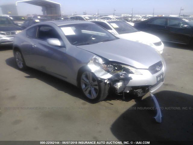 KMHHT6KD1AU016954 - 2010 HYUNDAI GENESIS COUPE 2.0T SILVER photo 1