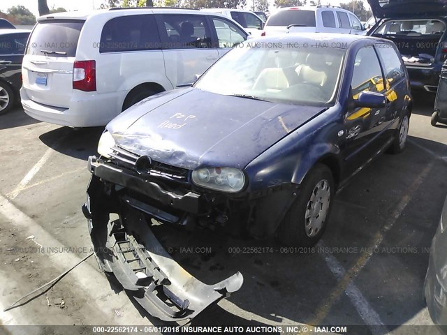 9BWBL61J644000390 - 2004 VOLKSWAGEN GOLF GL BLUE photo 2