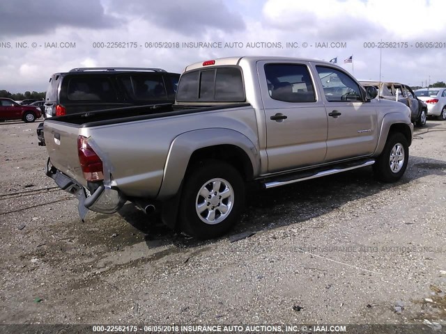 3TMJU62N47M037239 - 2007 TOYOTA TACOMA DOUBLE CAB PRERUNNER GOLD photo 4