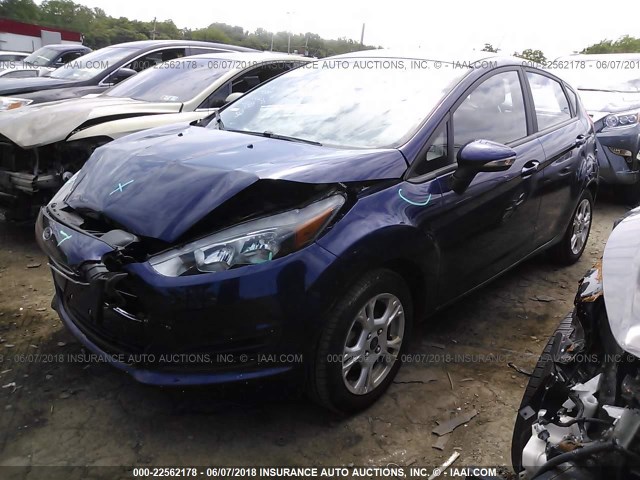 3FADP4EJ4GM173541 - 2016 FORD FIESTA SE BLUE photo 2