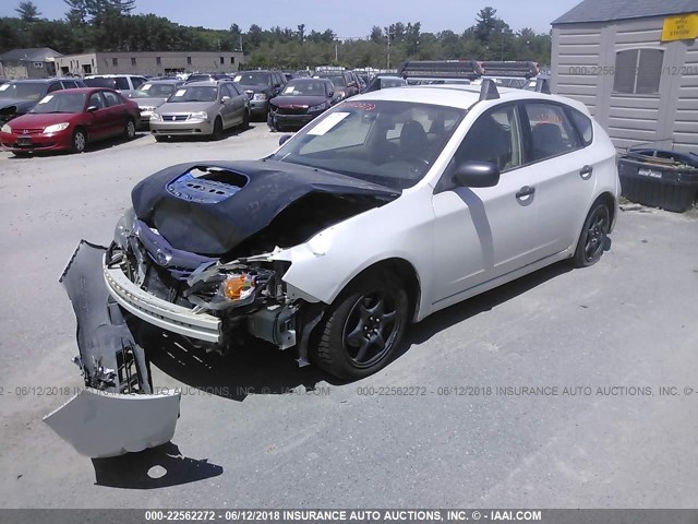 JF1GH61618G819590 - 2008 SUBARU IMPREZA 2.5I WHITE photo 2