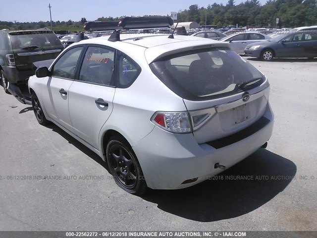 JF1GH61618G819590 - 2008 SUBARU IMPREZA 2.5I WHITE photo 3