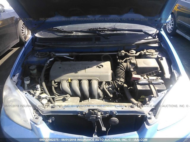 2T1KR32E77C648346 - 2007 TOYOTA COROLLA MATRIX XR BLUE photo 10