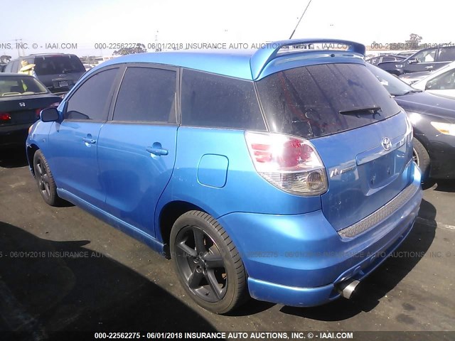 2T1KR32E77C648346 - 2007 TOYOTA COROLLA MATRIX XR BLUE photo 3