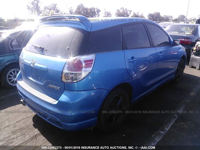 2T1KR32E77C648346 - 2007 TOYOTA COROLLA MATRIX XR BLUE photo 4