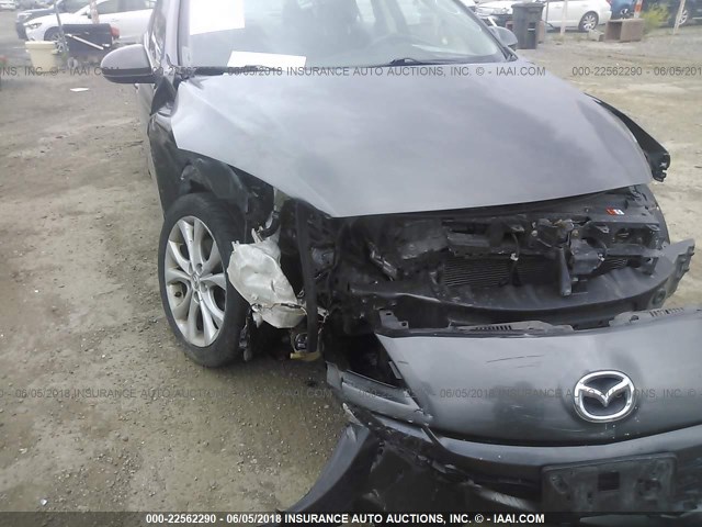 JM1BL1U53B1379648 - 2011 MAZDA 3 S GRAY photo 6