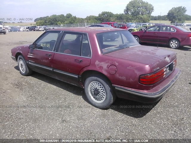 1G2HX54C6K1200642 - 1989 PONTIAC BONNEVILLE LE MAROON photo 3