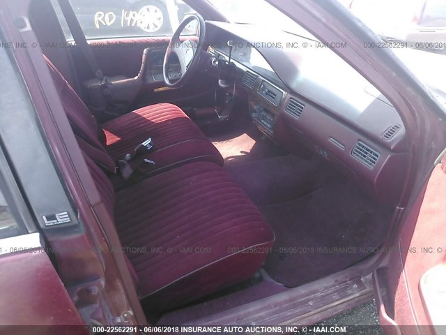 1G2HX54C6K1200642 - 1989 PONTIAC BONNEVILLE LE MAROON photo 5