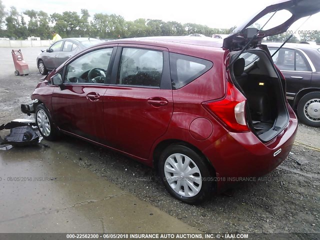 3N1CE2CP2FL400742 - 2015 NISSAN VERSA NOTE S/S PLUS/SV/SL/SR RED photo 3