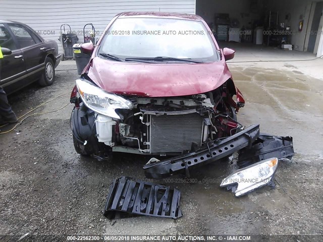 3N1CE2CP2FL400742 - 2015 NISSAN VERSA NOTE S/S PLUS/SV/SL/SR RED photo 6