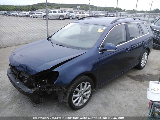 3VWPP7AJXDM649444 - 2013 VOLKSWAGEN JETTA S/SE BLUE photo 2